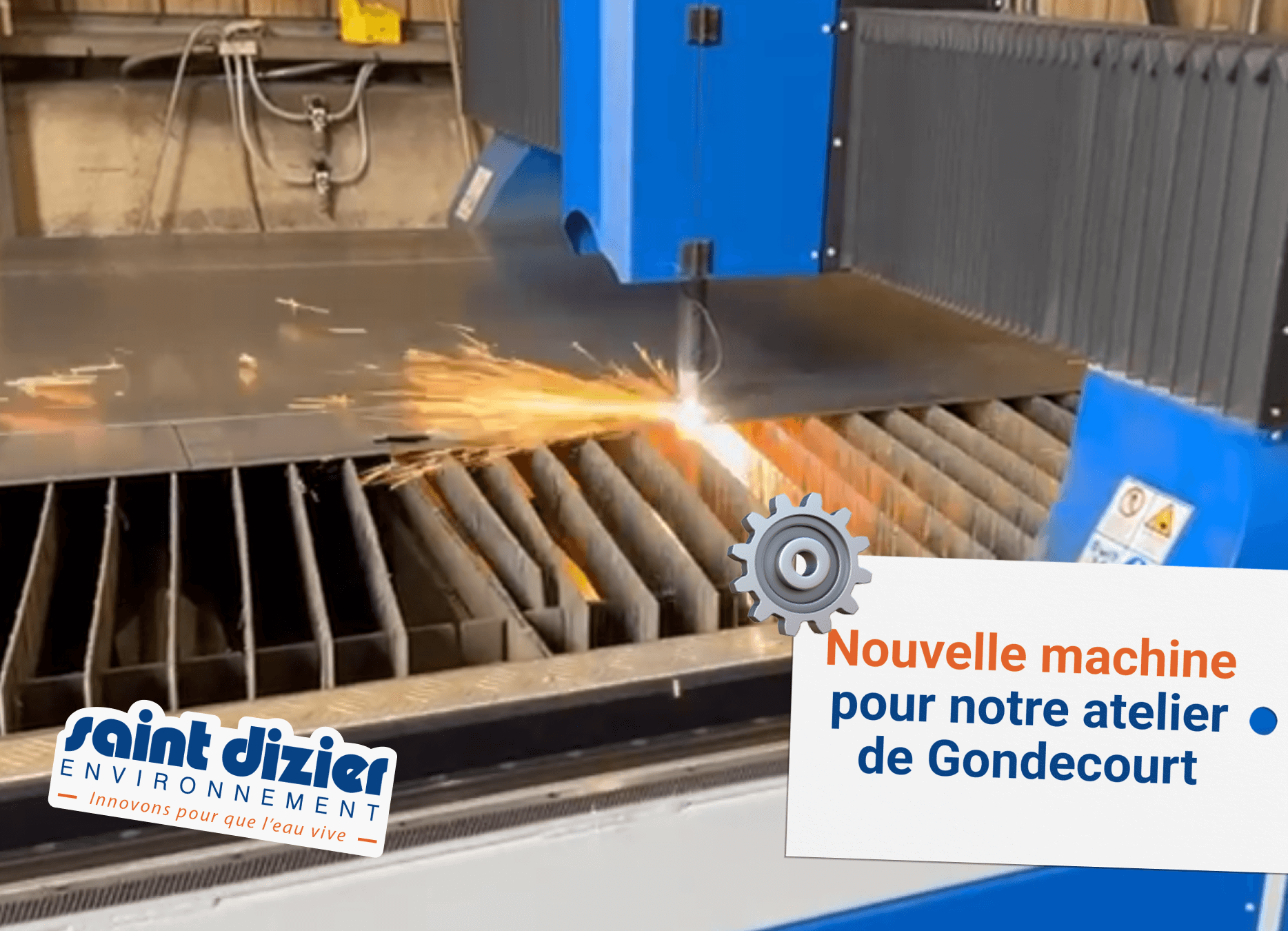 Nouvelle machine pour notre atelier de Gondecourt avec photo de l'atelier