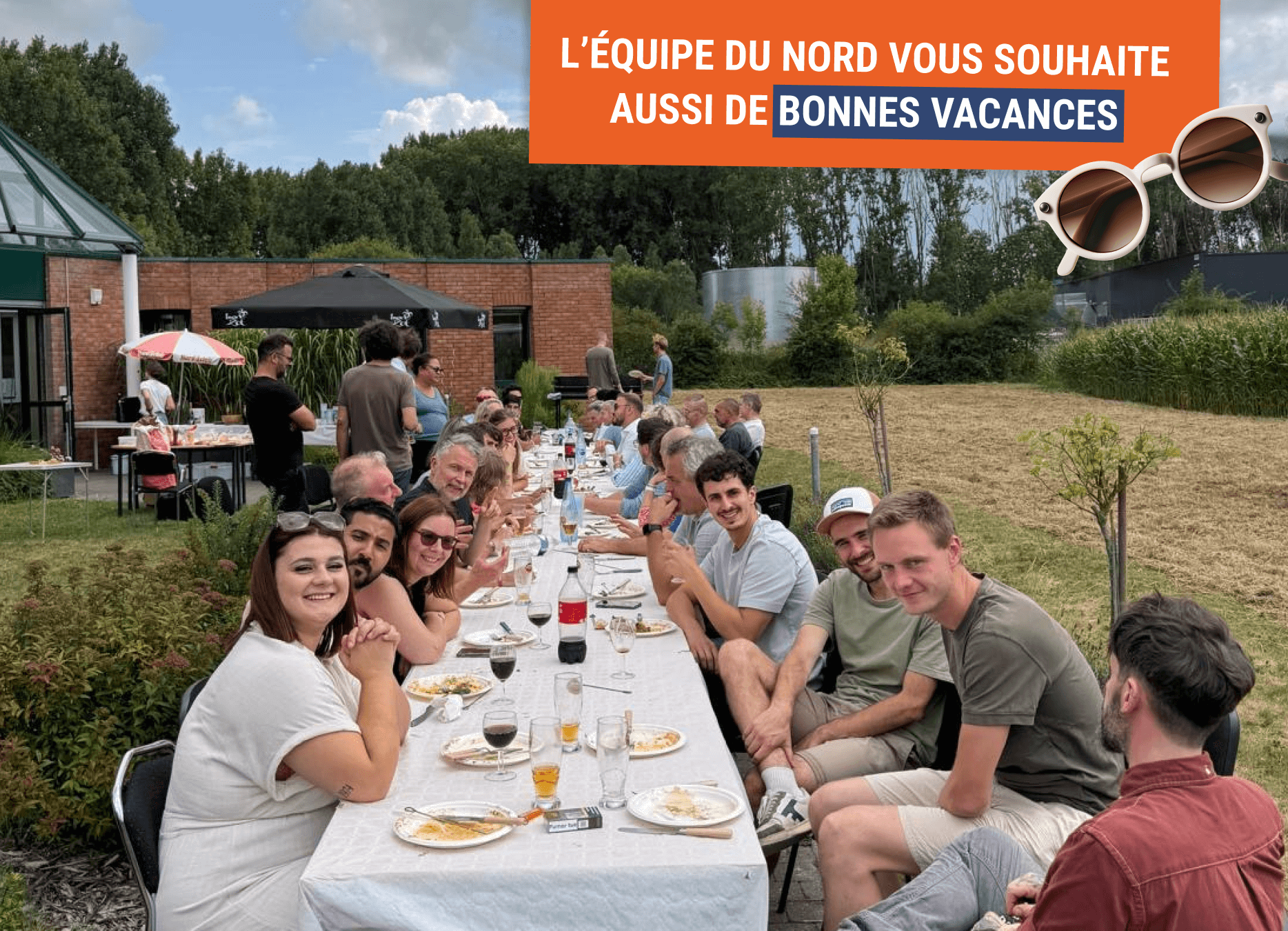 L’équipe du Nord vous souhaite aussi de bonnes vacances avec photo de l'équipe