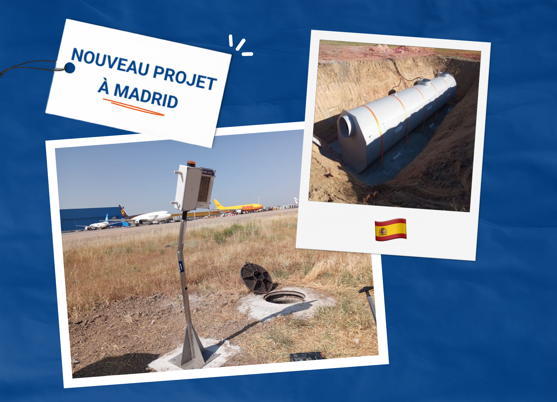 Nouveau projet à Madrid avec deux photos du chantier Saint Dizier environnement
