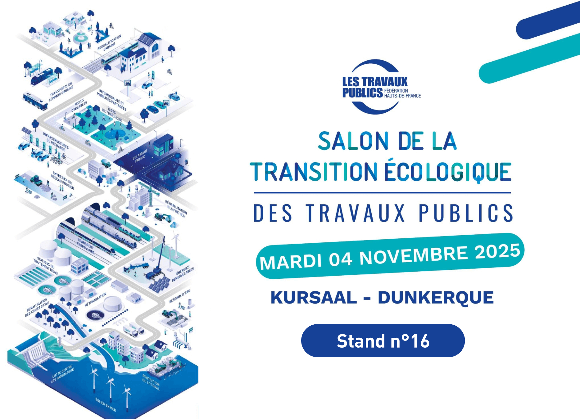 Saint Dizier environnement sera au salon de la transition écologique des travaux publics le mardi 4 novembre 2025 au Kursaal de Dunkerque au stand n°16