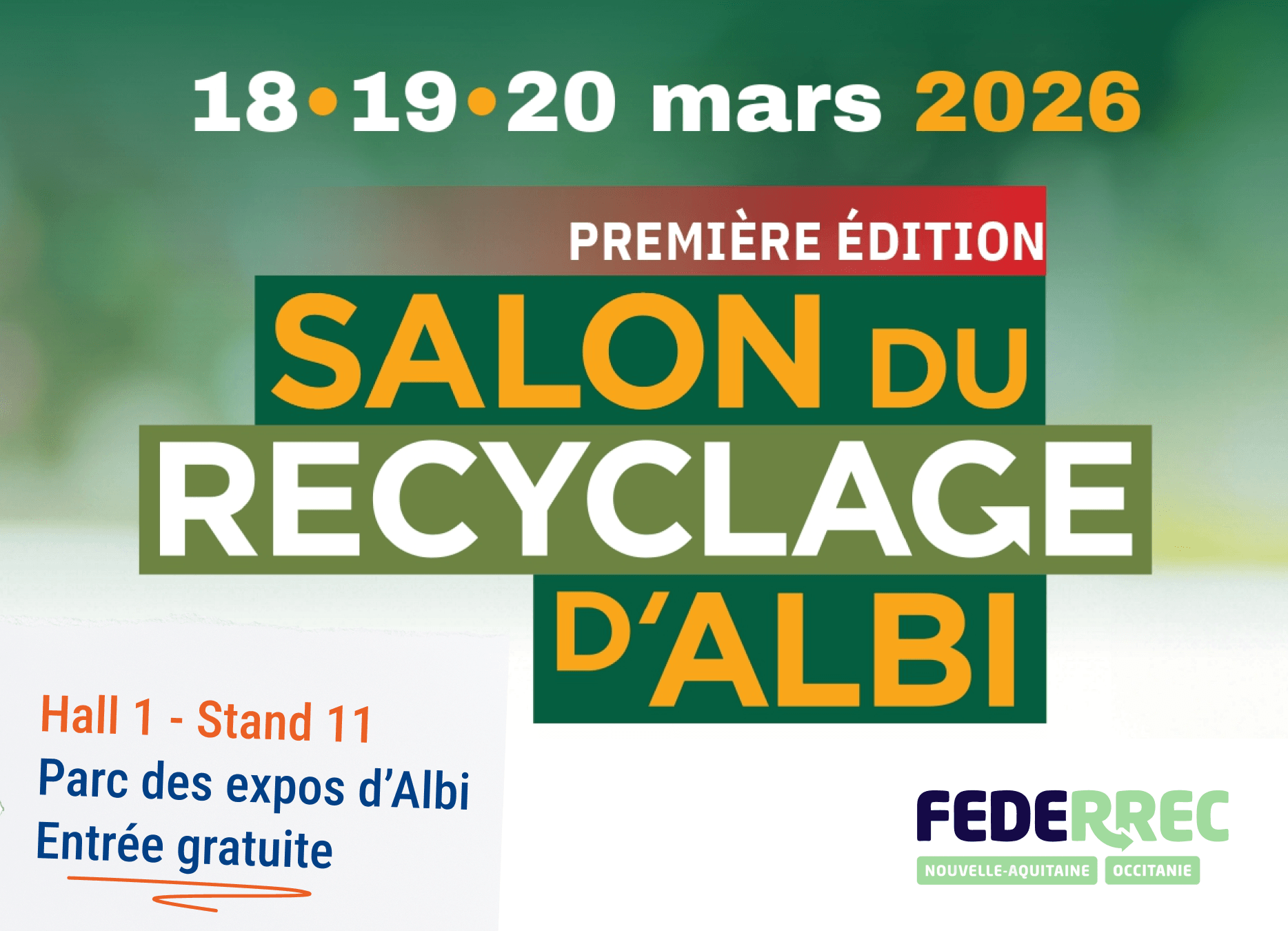 Saint Dizier Environnement est au Salon du Recyclage d'Albi pour sa première édition au stand 11