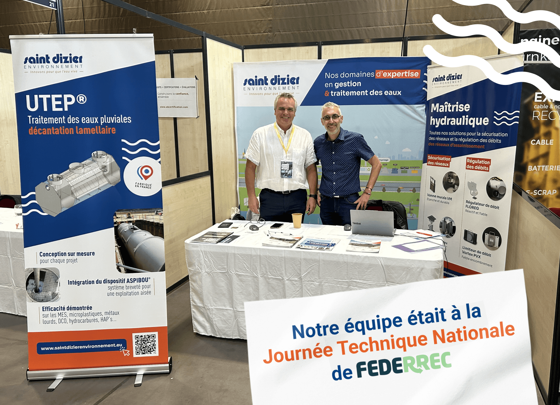 Photo de notre équipe Saint Dizier Environnement à la Journée Technique Nationale de FEDERREC