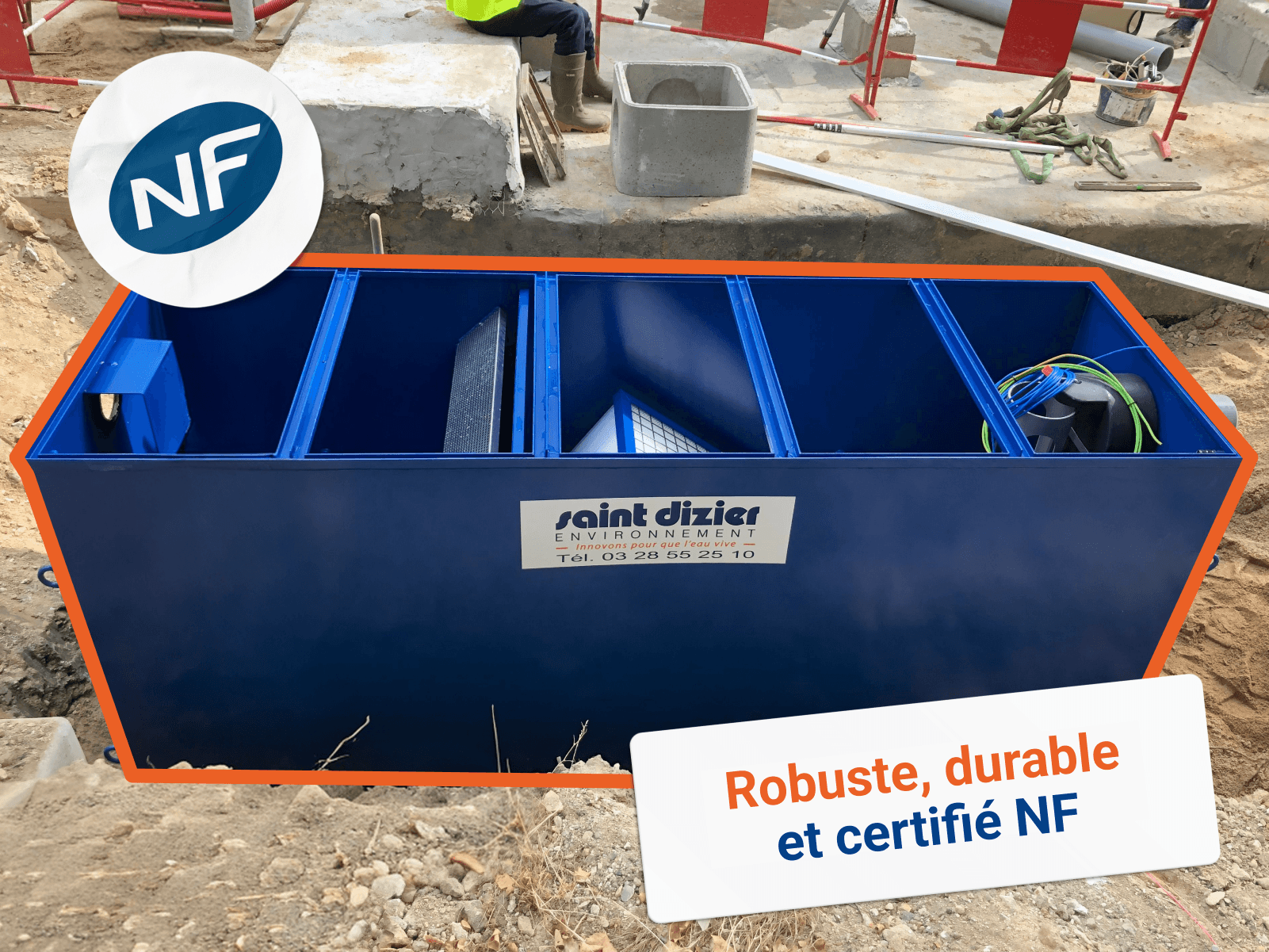 Photo d'un IHDC sur chantier Saint Dizier Environnement