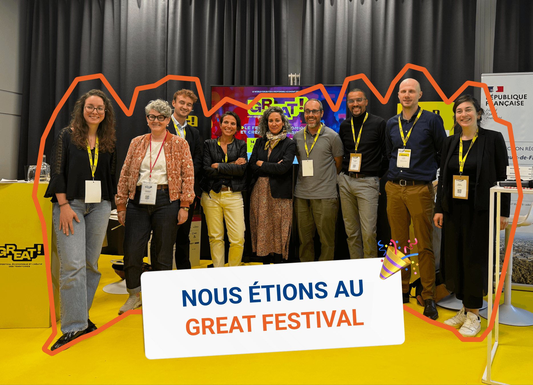 Nous étions au Great Festival avec photo de toute l'équipe et Saint Dizier Environnement